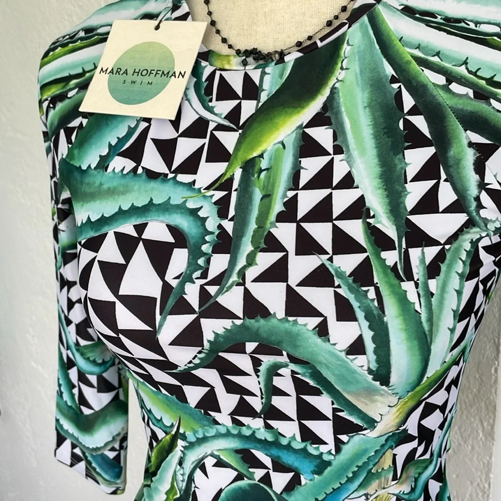 Mara Hoffman Swim Top NWT Aloe Green UV Protection 50 Sold‎ Out Style size Small